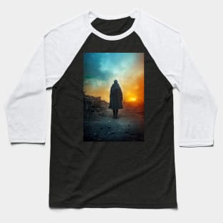 Lone soldier against war with Ukrainian flag colors Baseball T-Shirt